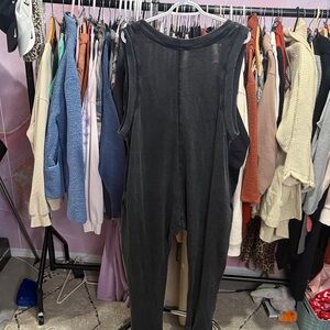 free people movement Black Sleeveless Jumpsuit Romper s